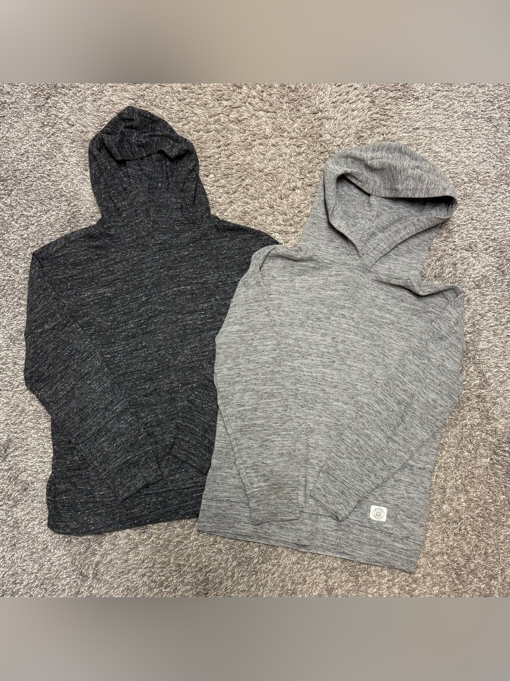 (2) EUC GapKids Long Sleeve Hooded Shirts, Size YXL.